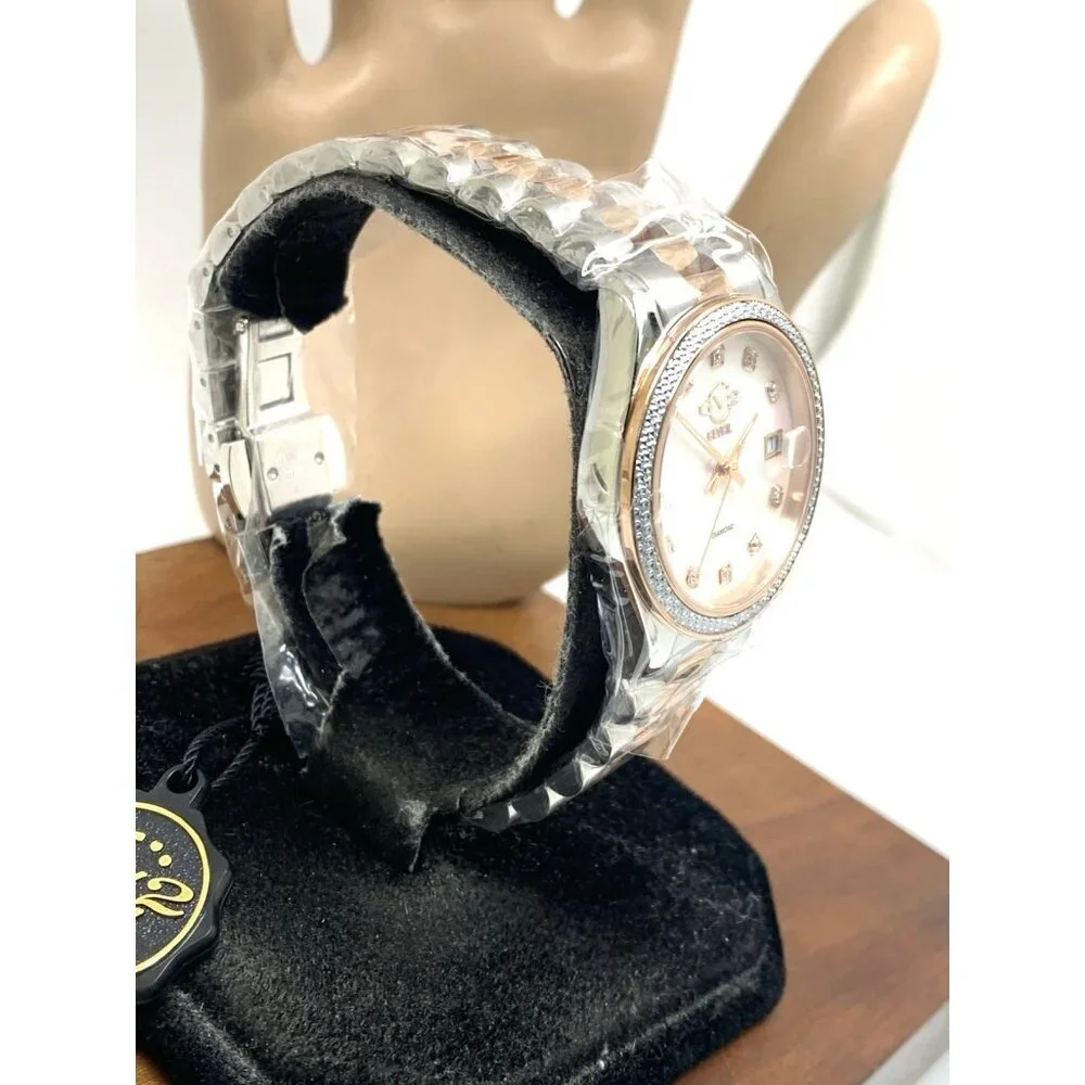 GV2 by Gevril Women's Watch 12423B Swiss Quartz Mother of Pearl Dial Two Tone